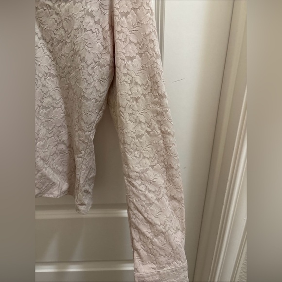 The Limited Large Vintage Beige Early 2000’s Blouse Lace Boho Coastal Minimal - Picture 2 of 4